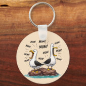 Meeuw Moeder Grappig Gepersonaliseerd Sleutelhanger (Voorkant)