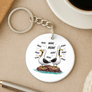 Meeuw Moeder Grappig Gepersonaliseerd Sleutelhanger