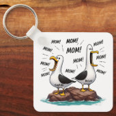 Meeuw Moeder Grappig Gepersonaliseerd Sleutelhanger (Voorkant)