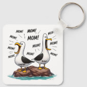 Meeuw Moeder Grappig Gepersonaliseerd Sleutelhanger (Achterkant)
