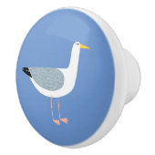 meeuw-nautische kustvogel keramische knop (Rechts)