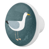 meeuw-nautische kustvogel keramische knop (Rechts)