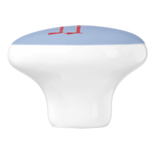 meeuw-nautische kustvogel keramische knop (Zijkant)