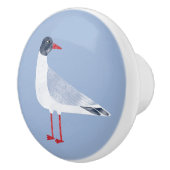 meeuw-nautische kustvogel keramische knop (Rechts)