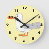 Meeuw ontwerp ronde klok (Voorkant)