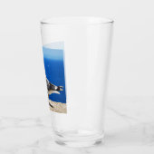 Meeuw op het strand glas (Links)