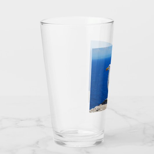 Meeuw op het strand glas (Rechts)