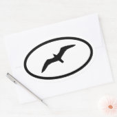 Meeuw Ovaal Sticker (Envelop)
