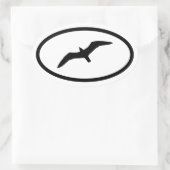 Meeuw Ovaal Sticker (Tas)