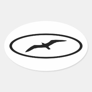 Meeuw Ovaal Sticker
