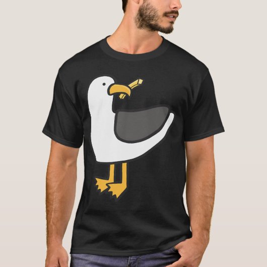 Meeuw stal je friet t-shirt (Voorkant)