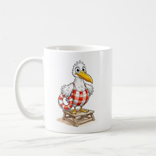 Meeuw Strip Redder Vogel Koffiemok (Links)