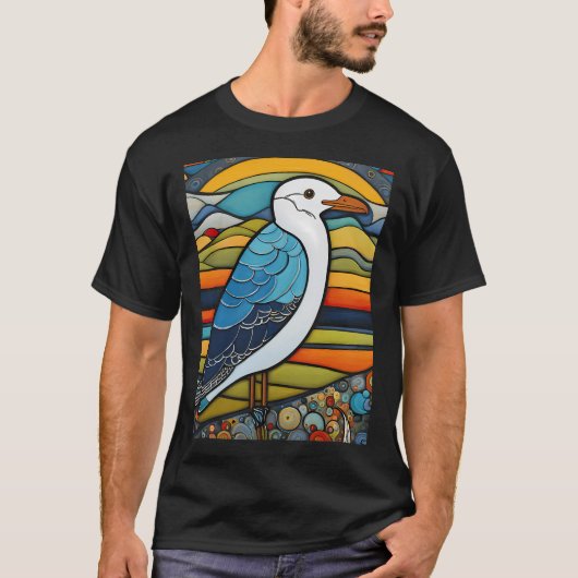 Meeuw visser t-shirt (Voorkant)