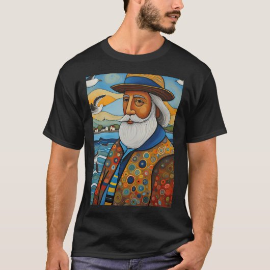 Meeuw visser t-shirt (Voorkant)