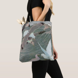 Meeuwen boven oceaangolven door Louis Agassiz Fuer Tote Bag