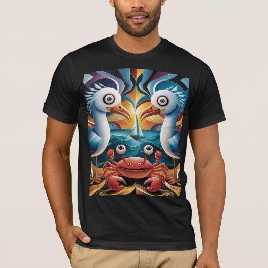 MEEUWEN EN KRABBEN T-SHIRT (Voorkant)
