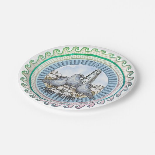 Meeuwen Gids Vuurtoren papier bord (Gekanteld)