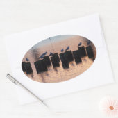 Meeuwen in de zonsondergang Stickers (Envelop)
