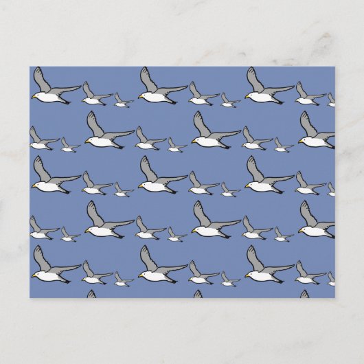 Meeuwen in vlucht briefkaart (Voorkant)