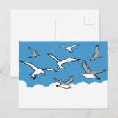 Meeuwen in vlucht briefkaart (Voorkant / Achterkant)