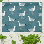 Meeuwen Maritiem Theedoek (Gevouwen)