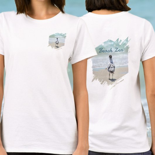 Meeuwen op het strand t-shirt