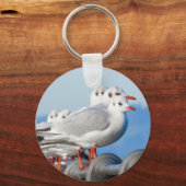 meeuwen Schattigee vogel Sleutelhanger (Voorkant)