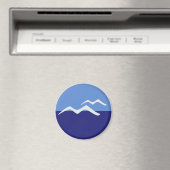 Meeuwen / Standaard, 5,7 cm ronde magneet (Insitu (Vaatwasser))