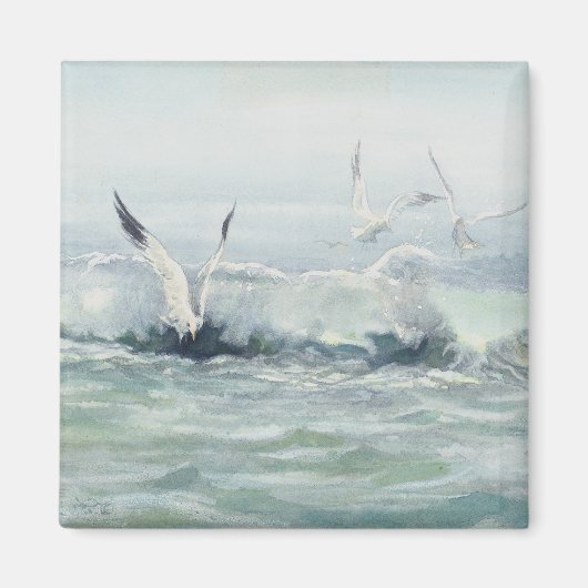 MEEUWEN & SURF door SHARON SHARPE Magneet (Voorkant)