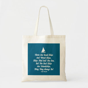 Meeuwen vriendschap citaat zeilschepen Iers cadeau Tote Bag