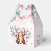 Meeuwende katten miauw-gical kinderen verjaardag bedankdoosjes (Achterkant)