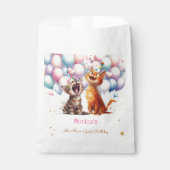 Meeuwende katten miauw-gical kinderen verjaardag bedankzakje (Voorkant)