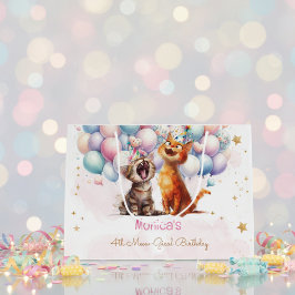 Meeuwende katten miauw-gical kinderen verjaardag groot cadeauzakje