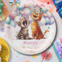 Meeuwende katten miauw-gical kinderen verjaardag