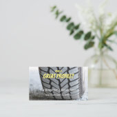 Mefnige tuning van bandenfitter en wielexpert visitekaartje (Staand voorkant)