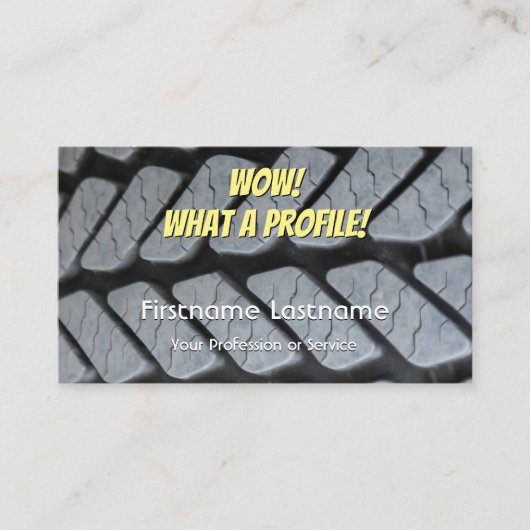 Mefnige tuning van bandenfitter en wielexpert visitekaartje (Voorkant)