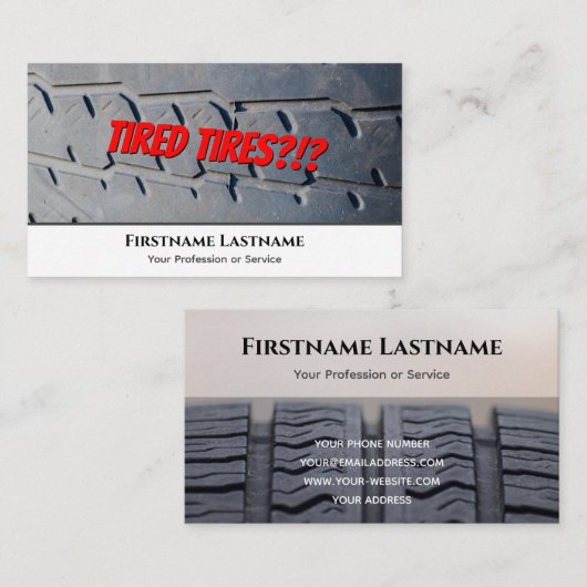 Mefnige tuning van bandenfitter en wielexpert visitekaartje (Voorkant / Achterkant)