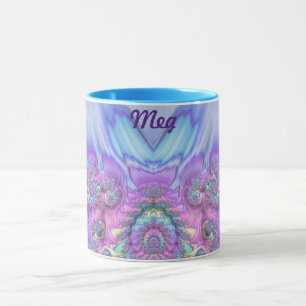 MEG ~ GLANZEND 3D Glanzend roze Paarse blauw Mok