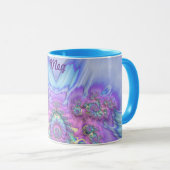 MEG ~ GLANZEND 3D Glanzend roze Paarse blauw Mok (Voorkant rechts)