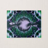 Meg | Groene en blauwe fractale kunst Legpuzzel (Horizontaal)