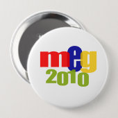 Meg in 2010 ronde button 4,0 cm (Voorkant /achterkant)