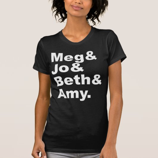 Meg & Jo & Beth & Amy | Kleine vrouwelijke literat T-shirt (Voorkant)