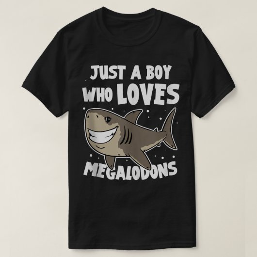 Meg Shark is gewoon een jongen die van Megalodons  T-shirt (Design voorkant)