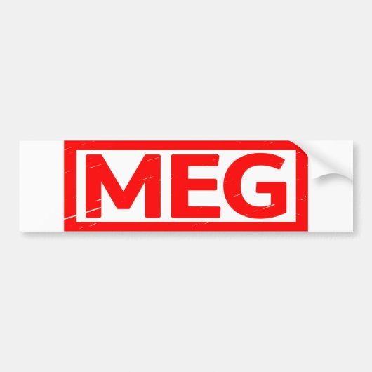 Meg Stamp Bumpersticker (Voorkant)