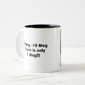 meg tweekleurige koffiemok (Voorkant links)