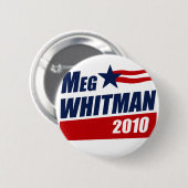 MEG WHITMAN 2010 RONDE BUTTON 5,7 CM (Voorkant /achterkant)