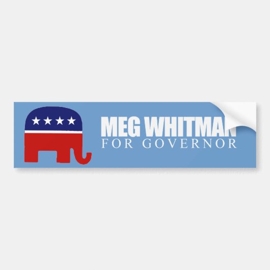 Meg Whitman voor gouverneur 2010 Bumpersticker (Voorkant)