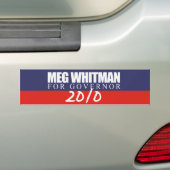 Meg Whitman voor gouverneur 2010 Bumpersticker (Op auto)
