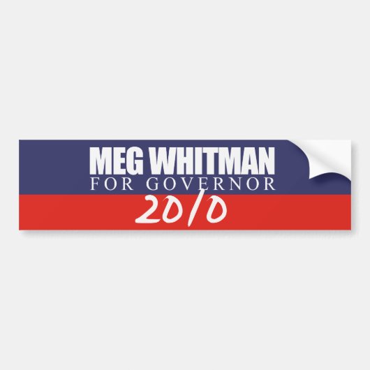 Meg Whitman voor gouverneur 2010 Bumpersticker (Voorkant)