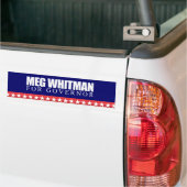 Meg Whitman voor gouverneur 2010 Bumpersticker (Op Truck)